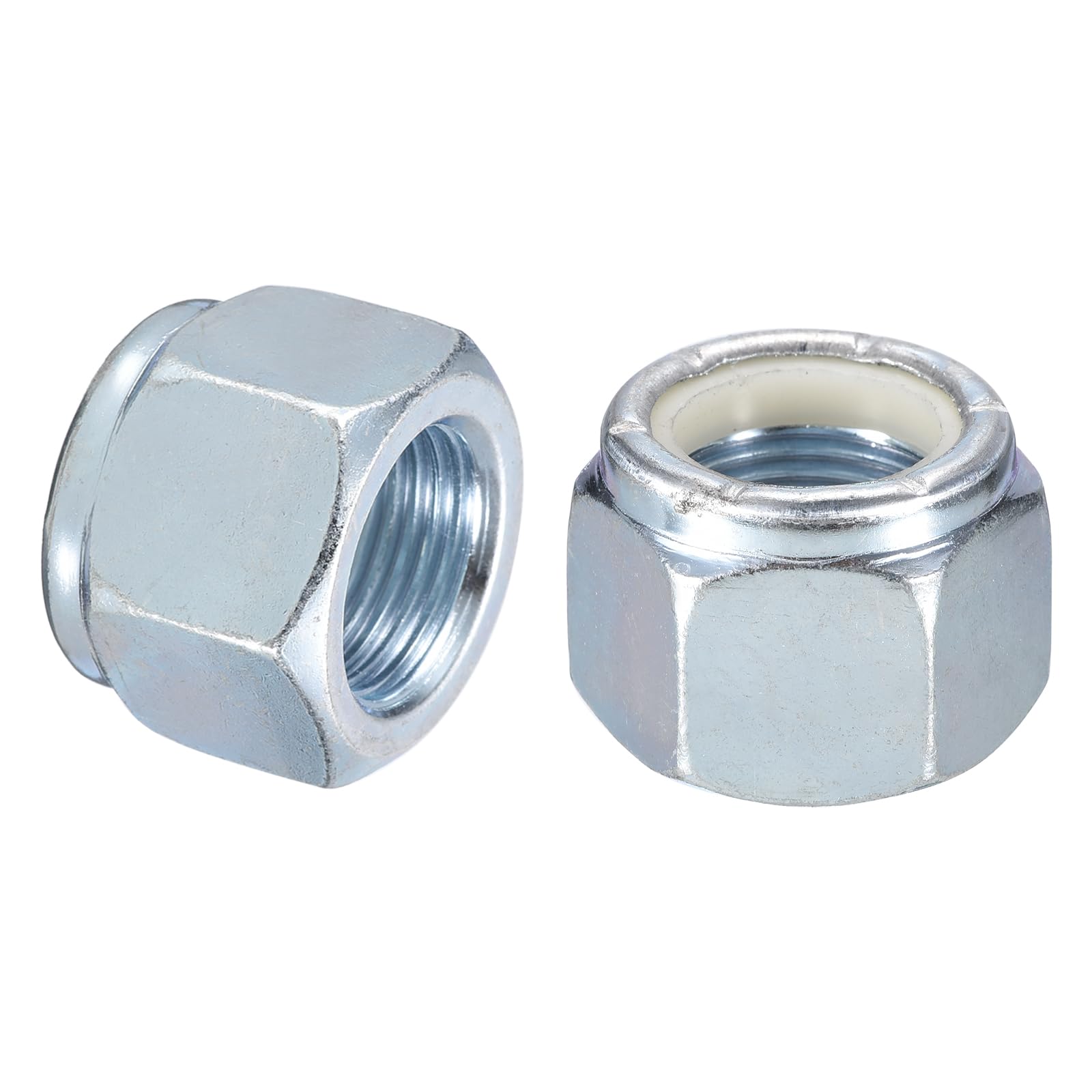 QUARKZMAN 50Pcsess Con Insertos Nylon 7/8"-14, Seguridad Acero Con Insertos Nylon Fijadores Industriales Blanco&Blanco