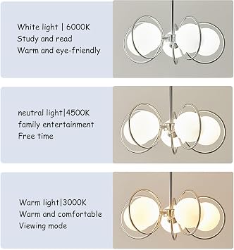 Sputnik E27 chandelier chrome dining room metal creative Pendant lighting modern bubble glass ball 5 light Hanging Lamp living room bedroom Kitchen Island Mid Century Ceiling Light (Size : 5 h [Energy Class C]