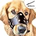 Adjustable Leather Dog Muzzles, Lightweight Durable, for Anti-biting Anti-barking Anti-chewing Safety Protection (S, Black)