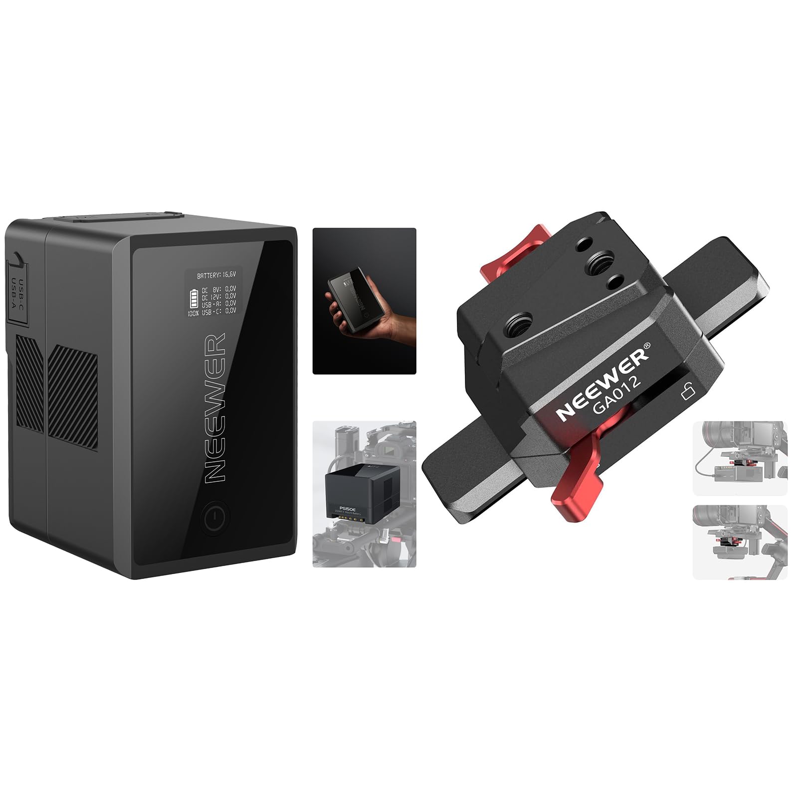 NEEWER PS150E Vマウントバッテリー Amazon.com: Neewer V Mount Battery PS150E Supports 100W PD