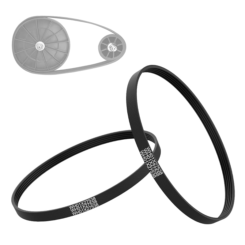 Kit com 2 Correias de Transmissão para Máquina de Lavar WH01X27538 SATUY, Compatível com G-E e Hot-point