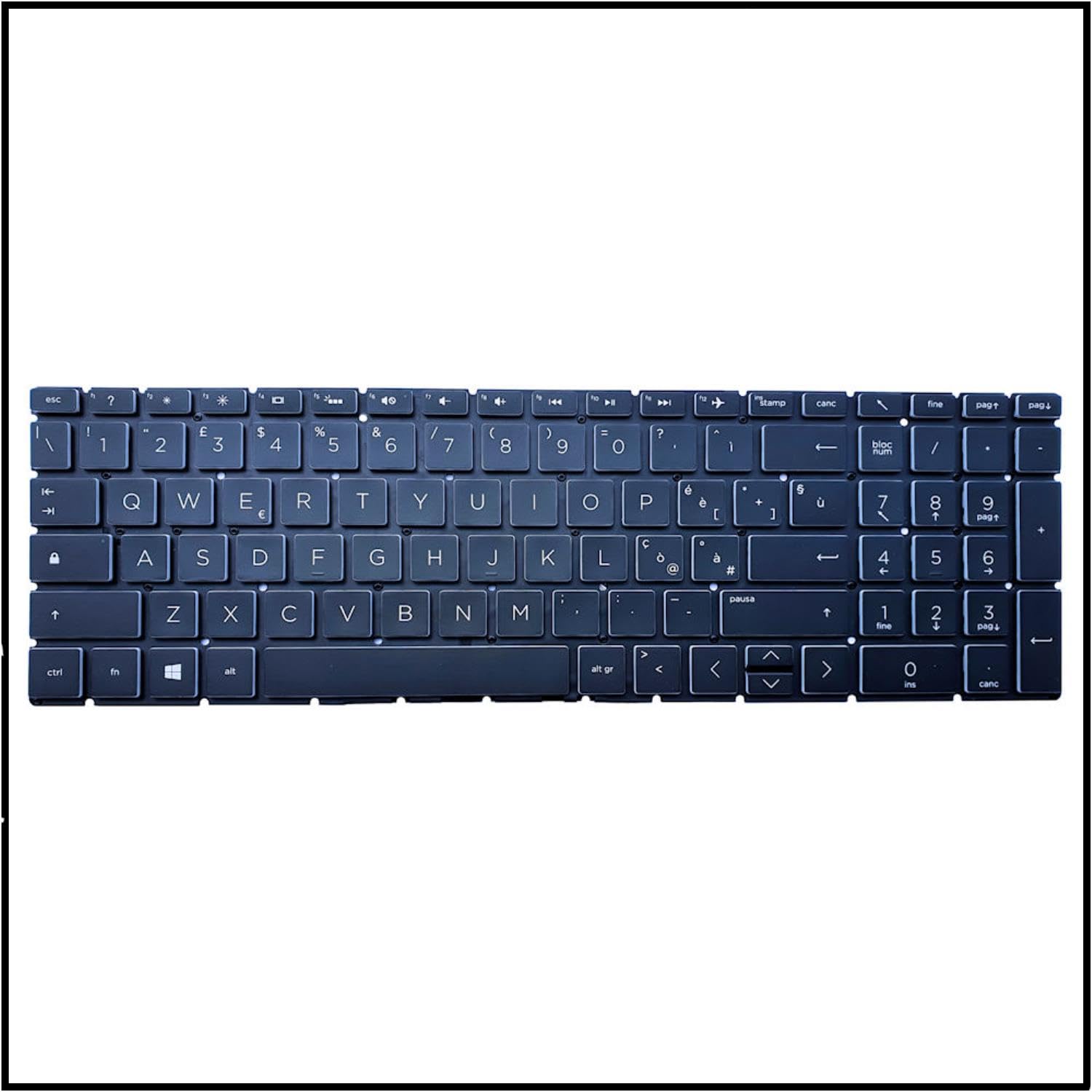 TASTIERA ITALIANA PER HP PAVILION GAMING 15-EC0021NL RETROILLUMINATA NERA