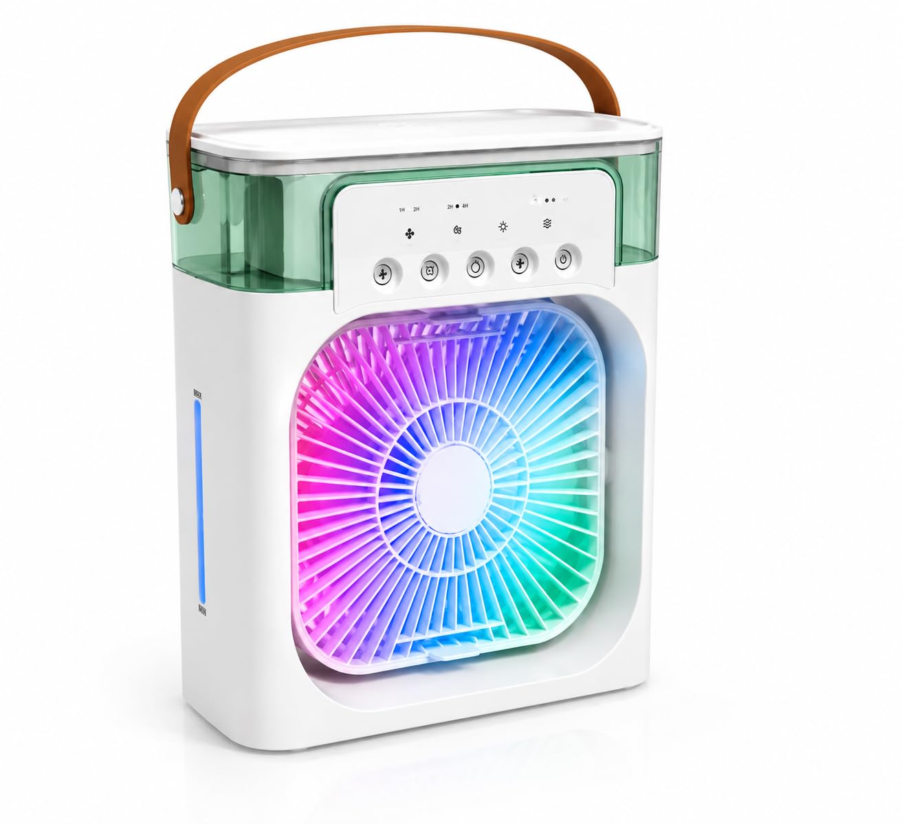 Mini Air Cooler with 7-Color LED Night Light, Personal Evaporative Air Cooler Fan with Water Spray-image-17