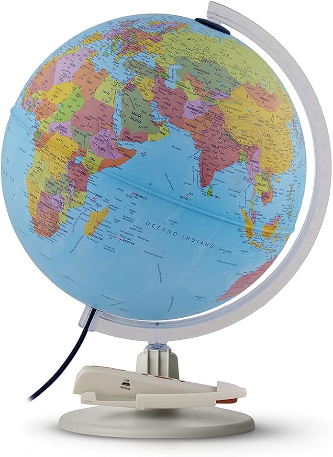 Mappamondo Tecnodidattica Nova Rico Elite 40 | Diametro 40cm | Doppia Cartografia Fisica/Politica | Lampada Incorporata - Foto 11