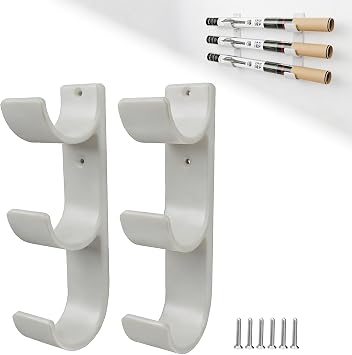 Wall Mount Triple Fly Rod Tube Holder - Durable Fly Rod Holder, Space Saving Fly Fishing Rod Holder Organizer for Home, Garage & Outdoor Small