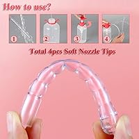 Vista 5 de LIVE4COOL Botella de ducha para mujer, sistema de limpieza vaginal reutilizable, 20.3 onzas, limpiador de capacidad con 4 boquillas, bolsa