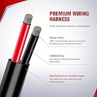 Vista 7 de Nilight Kit de arnés de cableado de barra de luz LED de cobre, 1 cable de 12 AWG resistente 12 V, interruptor de encendido y apagado, fusible