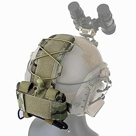 KRYDEX Tactical Helmet Battery Pouch Counterweight Pouch K1 Battery Pack Balance Weight Bag with Hook&Loop for Tactical Helmet (MC)