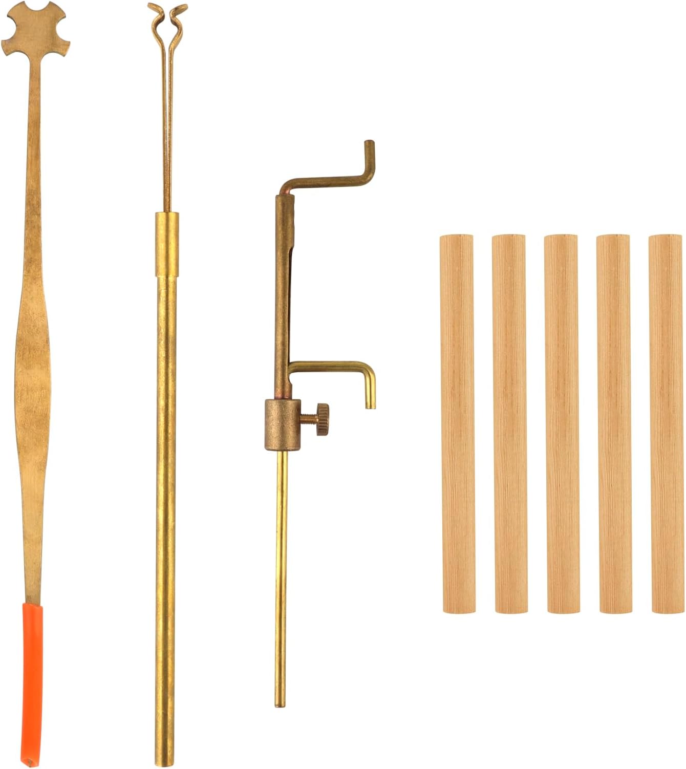 Violin Luthier Tool Kit - Install & Repair Set, Includes S Style Sound Post Setter, 5 Pcs Violin Sound Posts & Retriever Clip