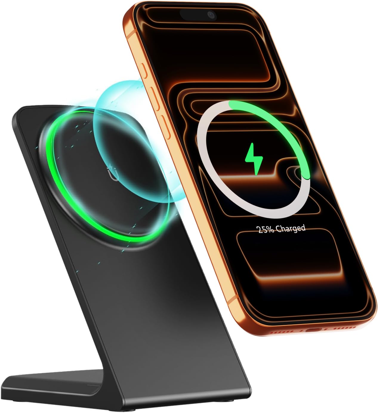 Fast Magnetic Wireless Charger MagSafe Charger Stand for iPhone 17-12 Samsung Galaxy S26-S21 Google Pixel 10-6 with C