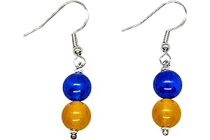Stand with Ukraine: Show Support with Exquisite Ukrainian Blue Yellow Flag Earrings