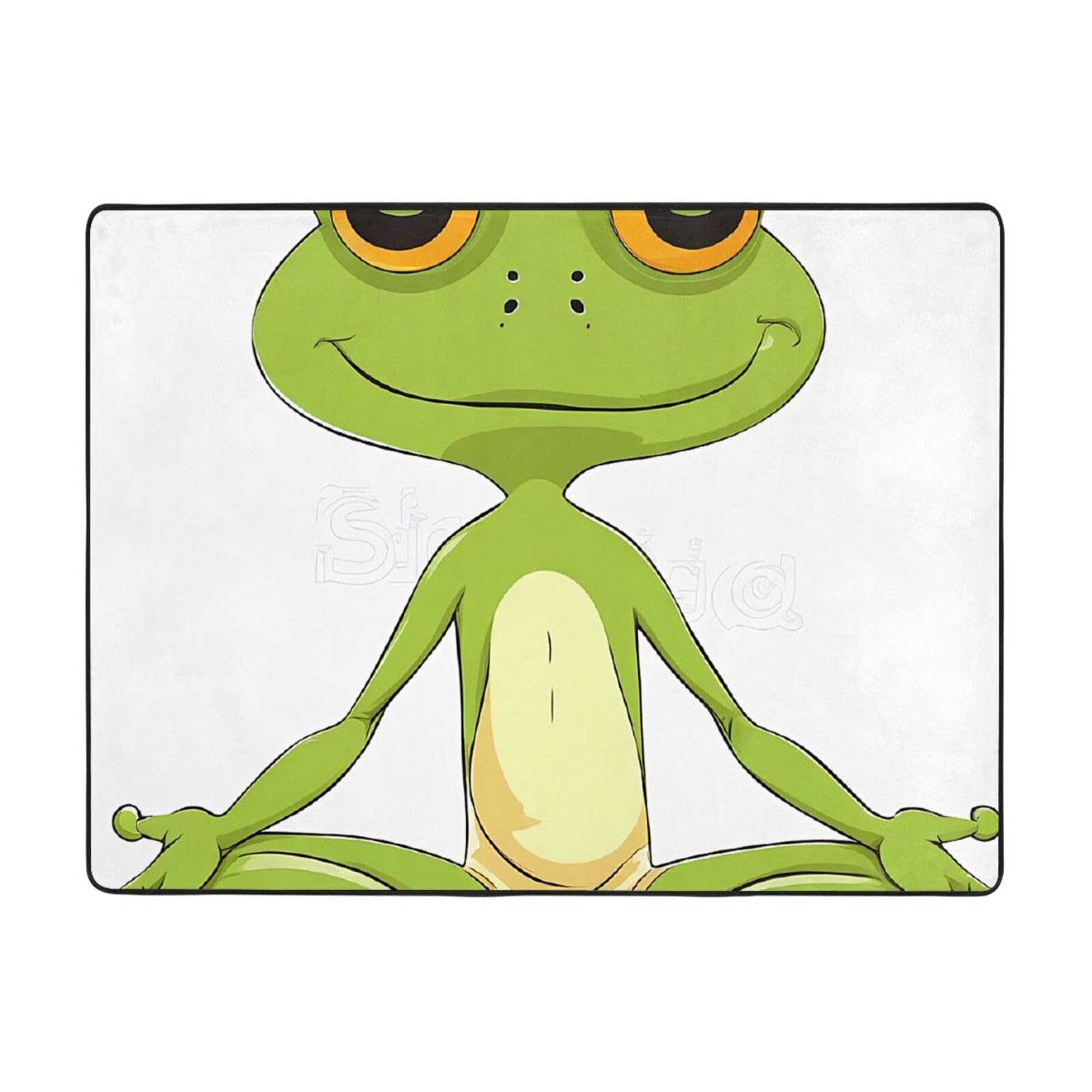 Tapis doux de chambre enfant amusant motif grenouille pour le salon