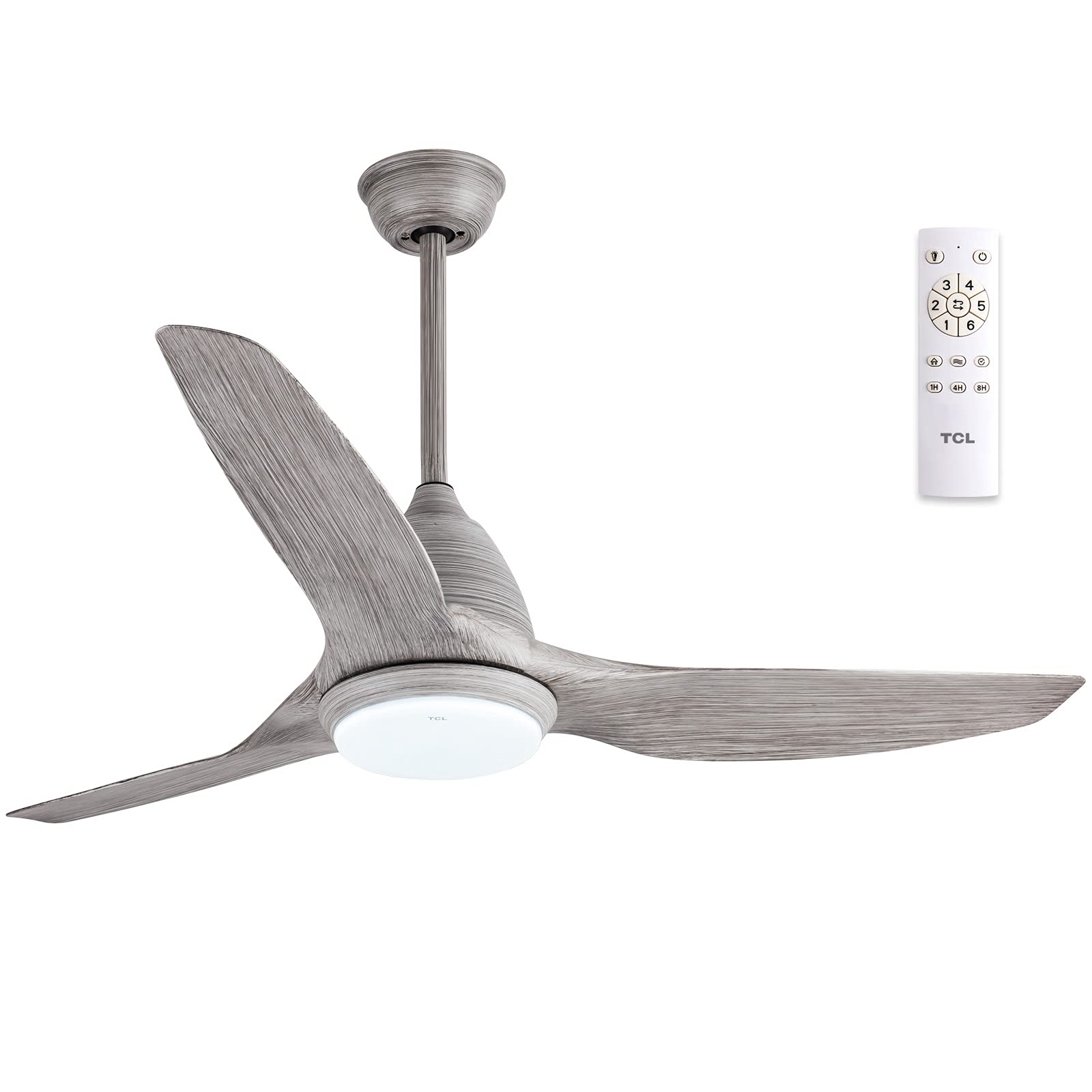 Buy TCL 52 inch Modern Ceiling Fan with LED Lights and Remote Control, Modern 3 Blades Noiseless