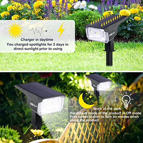 Lerekam SPOTLIGHTS-C2 Solar Spot Lights Outdoor, Ip65 Waterproof 40 Leds Solar Landscape Spotlights,Usb Solar Powered Wall Lights Dark Sensing Auto On/Off,3 Modes Outdoor Solar Garden Lights thumb #4