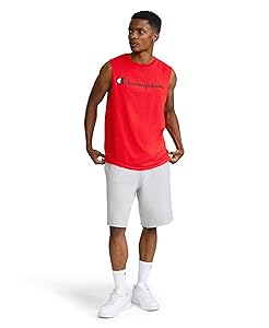 Champion Men's Muscle Tank, Classic Graphic Muscle Tee, Sleeveless T-shirt for Men (Reg. Or Big & Tall)