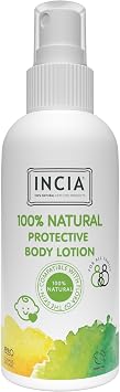 INCIA 100% Natural Protective Body Lotion Spray Lemon Eucalyptus Vegan For Newborn Baby Child 100 ml