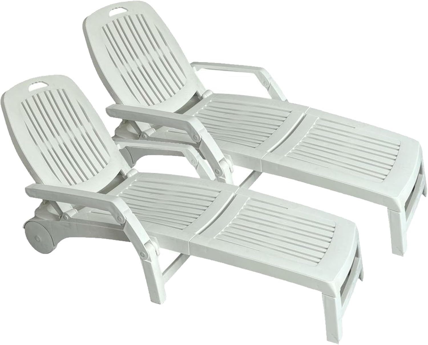 Patio Chaise Lounge Plastic 60 160  Adjustable Pool Lounge Chairs Sun Lounger for Sunbathing with Arms Outdoor Sun Chairs for Beach Yard Patio