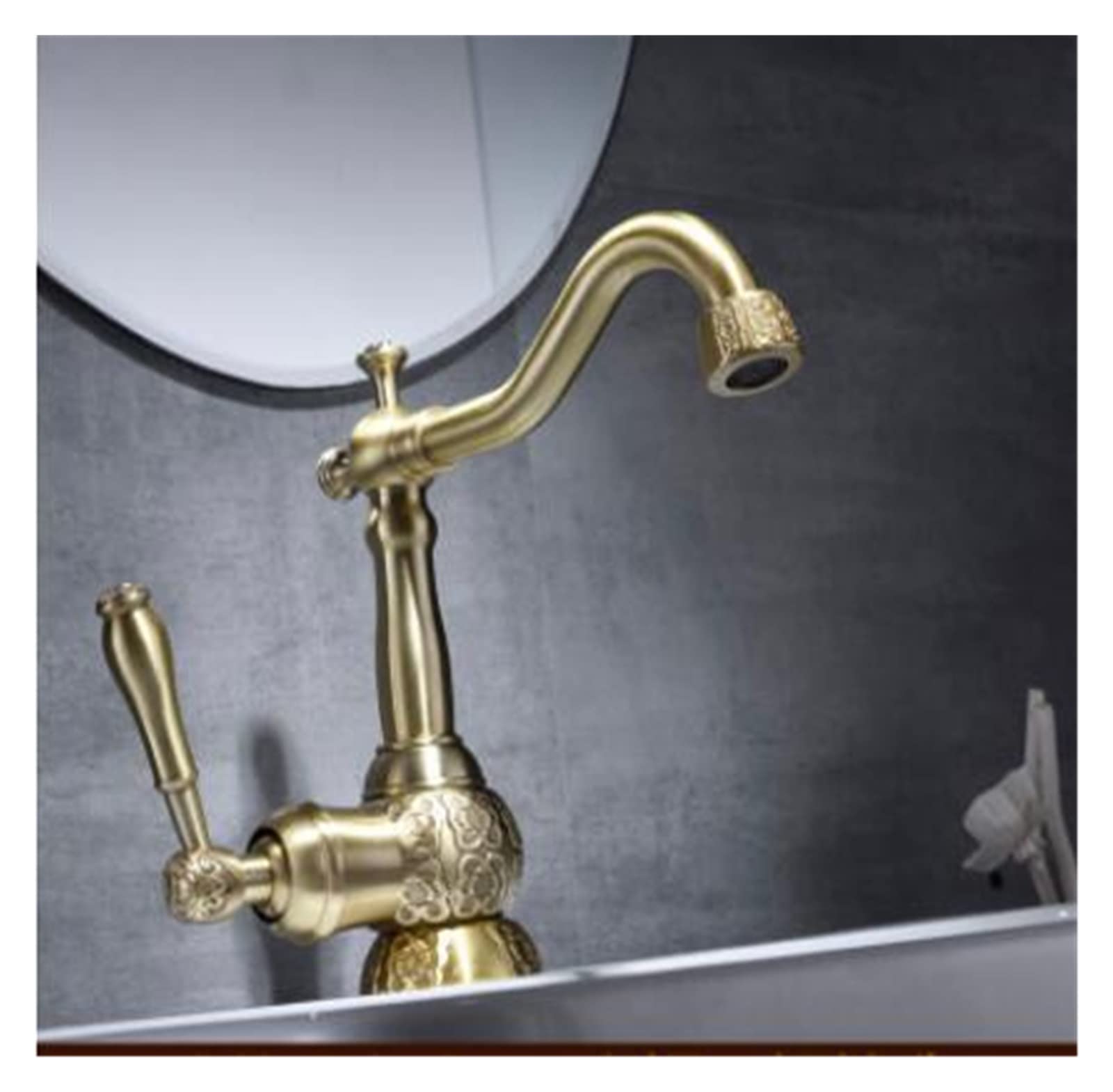 Grifo de baño de latón clásico monomando para regular agua fría y caliente