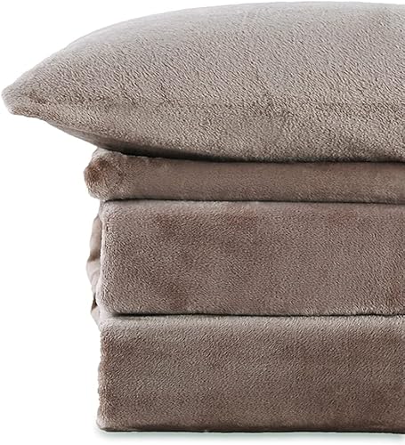 berkshire Eco VelvetLoft - Juego de sábanas suaves y aterciopeladas, juego de sábanas de franela suaves y pesadas con bolsillo profundo, juego de