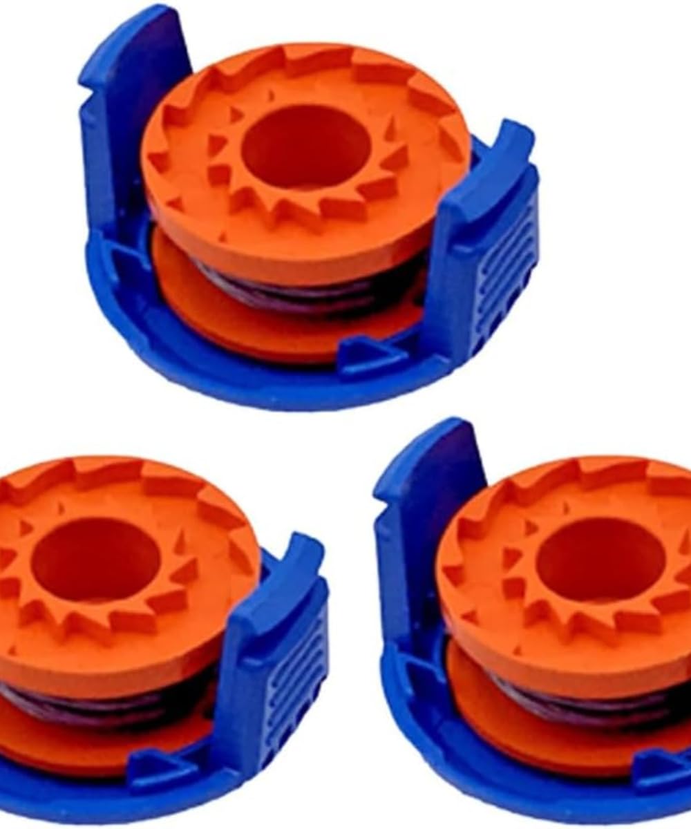 Trimmer Replacement Spool Line with Spool Cover Compatible with MacAllister MGTP18Li 1.5mm 1x2.5m Grass Trimmers,Strimmer (3 Pcs)