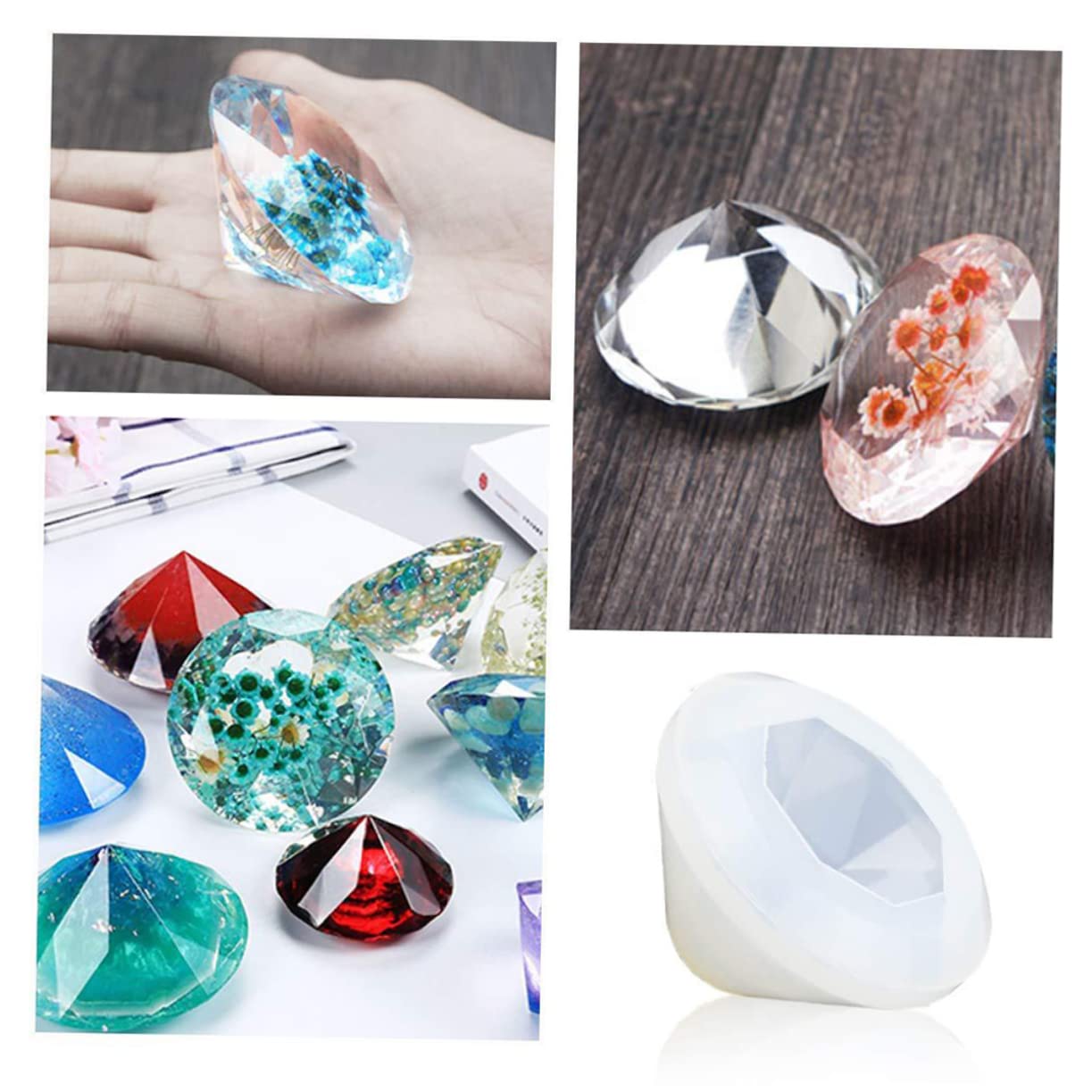 Stampi in Silicone per Resina, Set da 18 Pezzi, Forme Diverse, Facili da Sformare e Lavare, per Creazioni Fai da Te