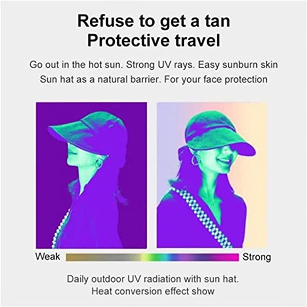 Cappello con Protezione UV Senza Trucco,Cappello con Visiera per Donne,Cappelli solari Estivi UPF50+ per Donne