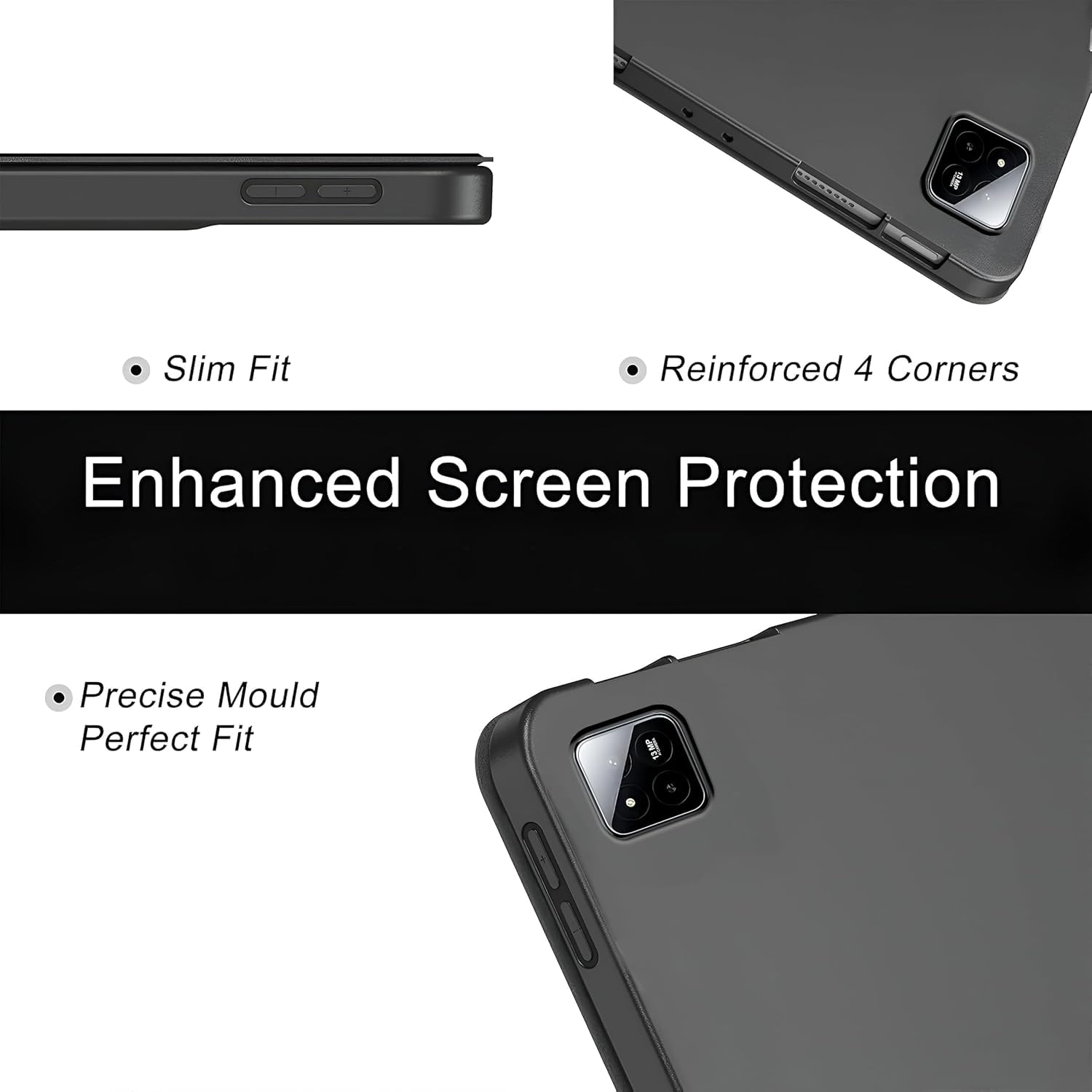 ProElite Cover for Xiaomi Mi Pad 8/Pad 8 Pro 11.2 inch Cover, Soft Flexible Flip Case Cover with Pen Holder for Xiaomi Mi Pad 8/Pad 8 Pro 11.2 inch, Support Auto Sleep Wake, [Recoil Series] - Black — Amazon image 8