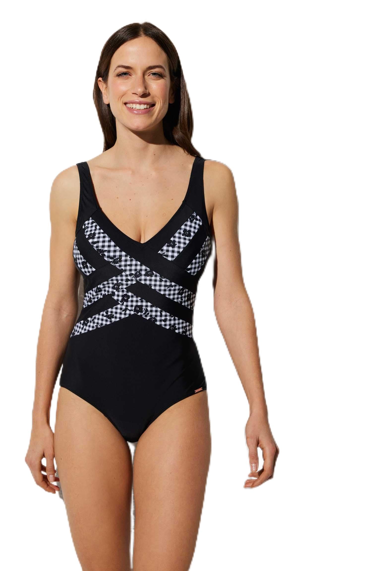 YSABEL MORA Bañador Reductor con Espalda Abierta diseño Vichy