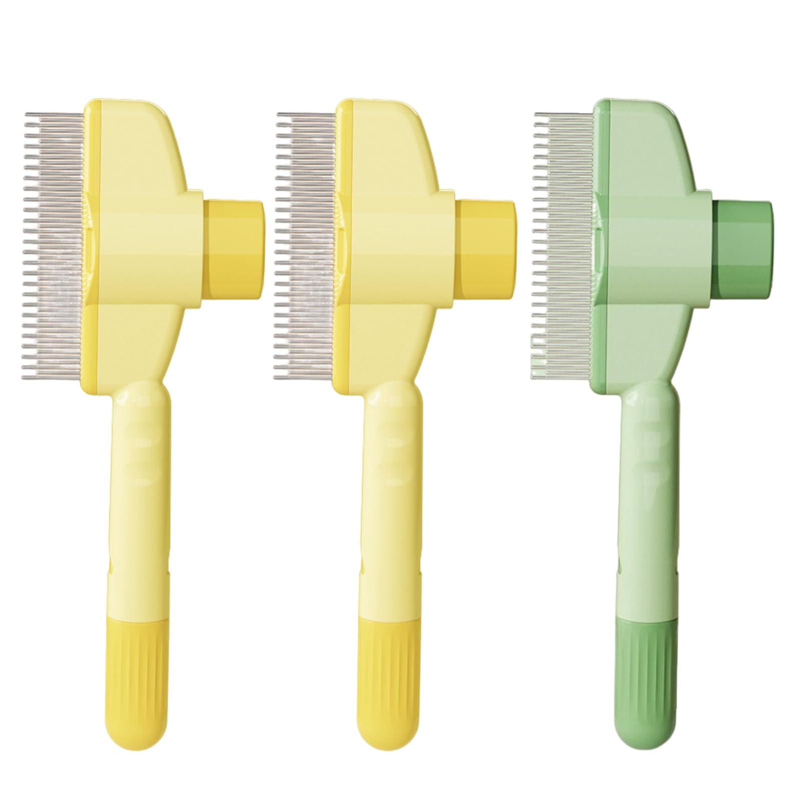 3 Pcs Dog/Cat Brush, Self Cleaning Pet Slicker Brushes with Handle, Pet Grooming Comb