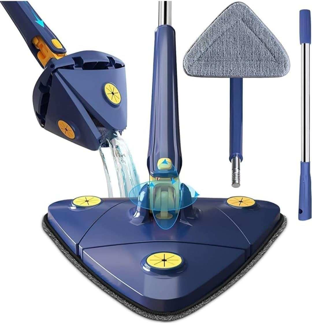 360 Rotatable Adjustable Triangle are Cleaning Mop,Rotating Cleaning Mop, Telescopic Traingular Mop, Triangle Mop with Automatic Water Squeezing Function Blue, Rotatable Mop.(Multicolour) (B0DDQ9KC32) Amazon Price History, Amazon Price Tracker