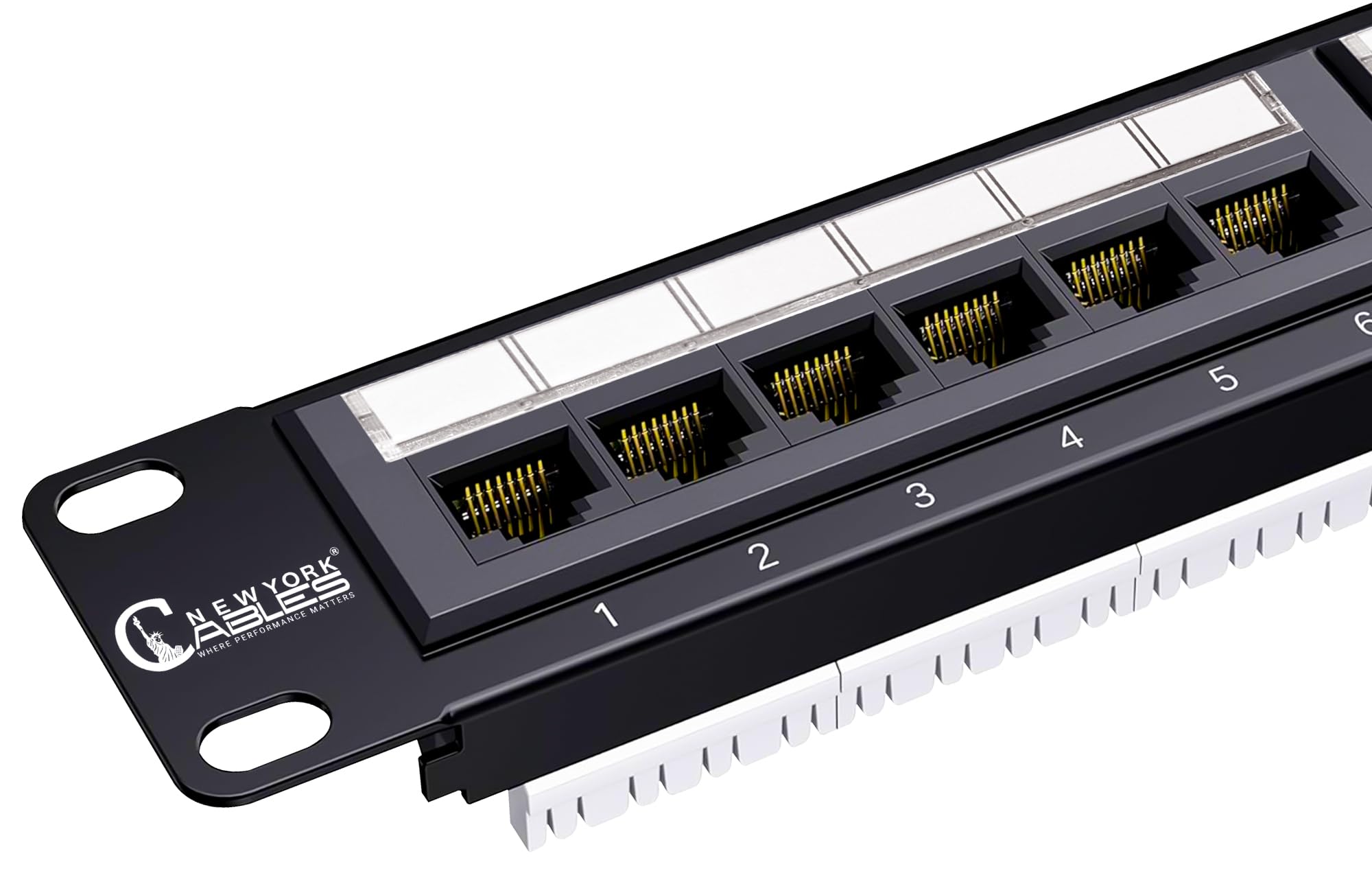 Pannello patch RJ45 Cat6 UTP 24 porte montaggio a parete o rackmount