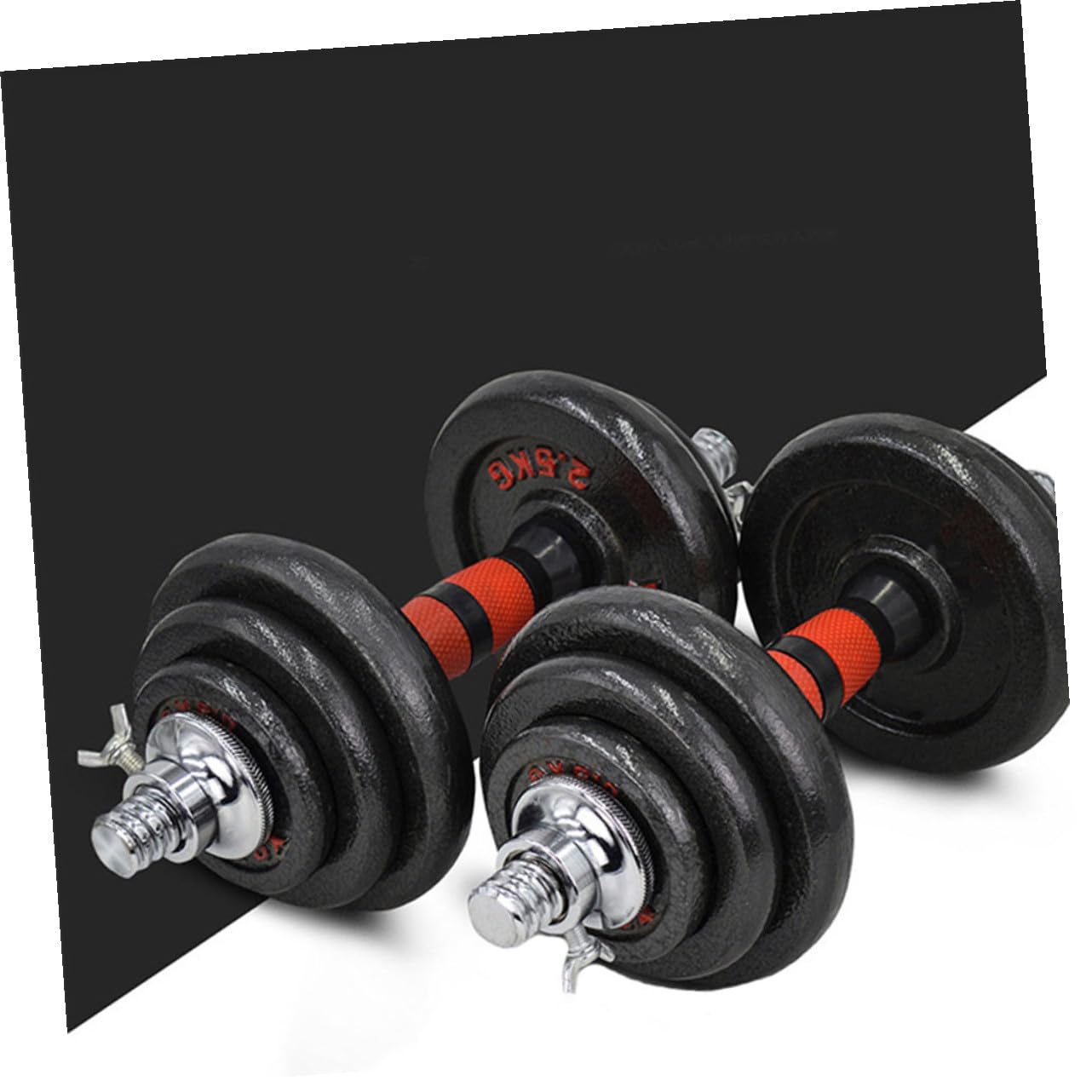 Cabilock 4 piezas Conjunto de Tuercas de Seguridad Antideslizantes para Barra de Pesas Collar de Sujeción Doble Bloqueo Hierro Resistente y Duradero para Entrenamiento Gimnasio y Casa