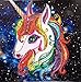 Produktbild MXJSUA DIY 5D Sonderform Diamant Malen nach Zahlen Kit Kristall Strass Runde Bohrer Kunst Handwerk für Hauptwanddekor 30x30 cm Farbige Einhorn
