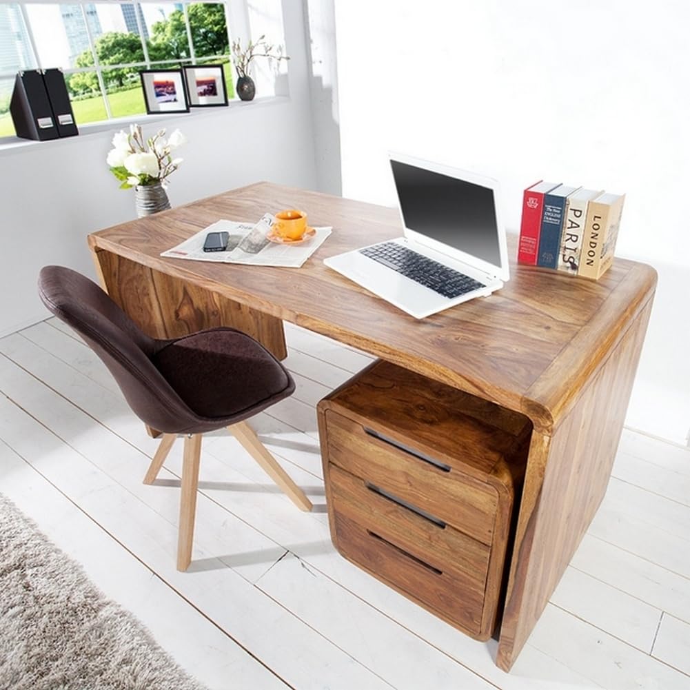 Rollcontainer DAIPUR 3 Schublade Sheesham massiv Holz 60cm x 50cm