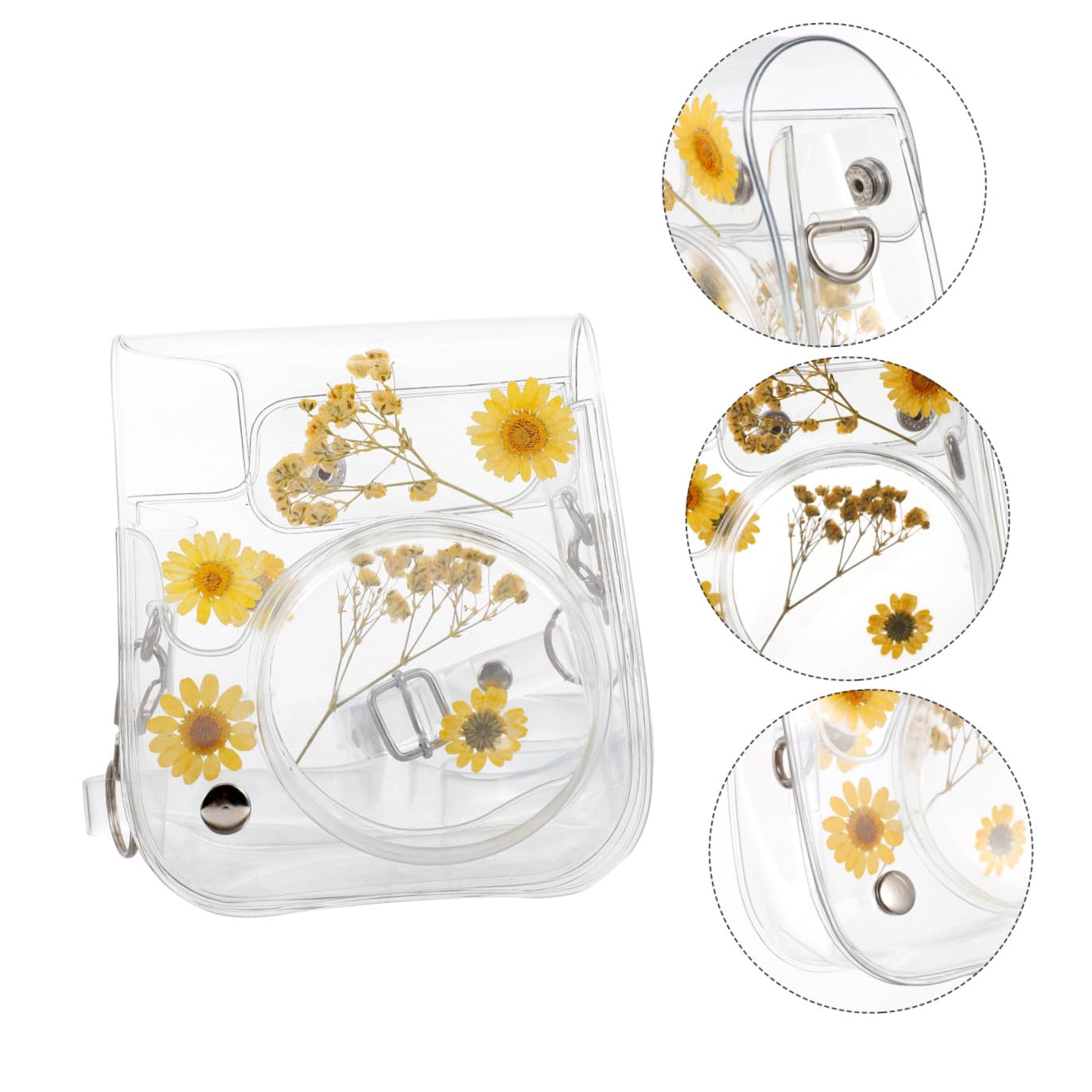 DOITOOL Custodia Per Fotocamera 11/9/8 in Pvc Floreale Giallo Antigraffio Facile Da Usare Alla Moda E Robusta