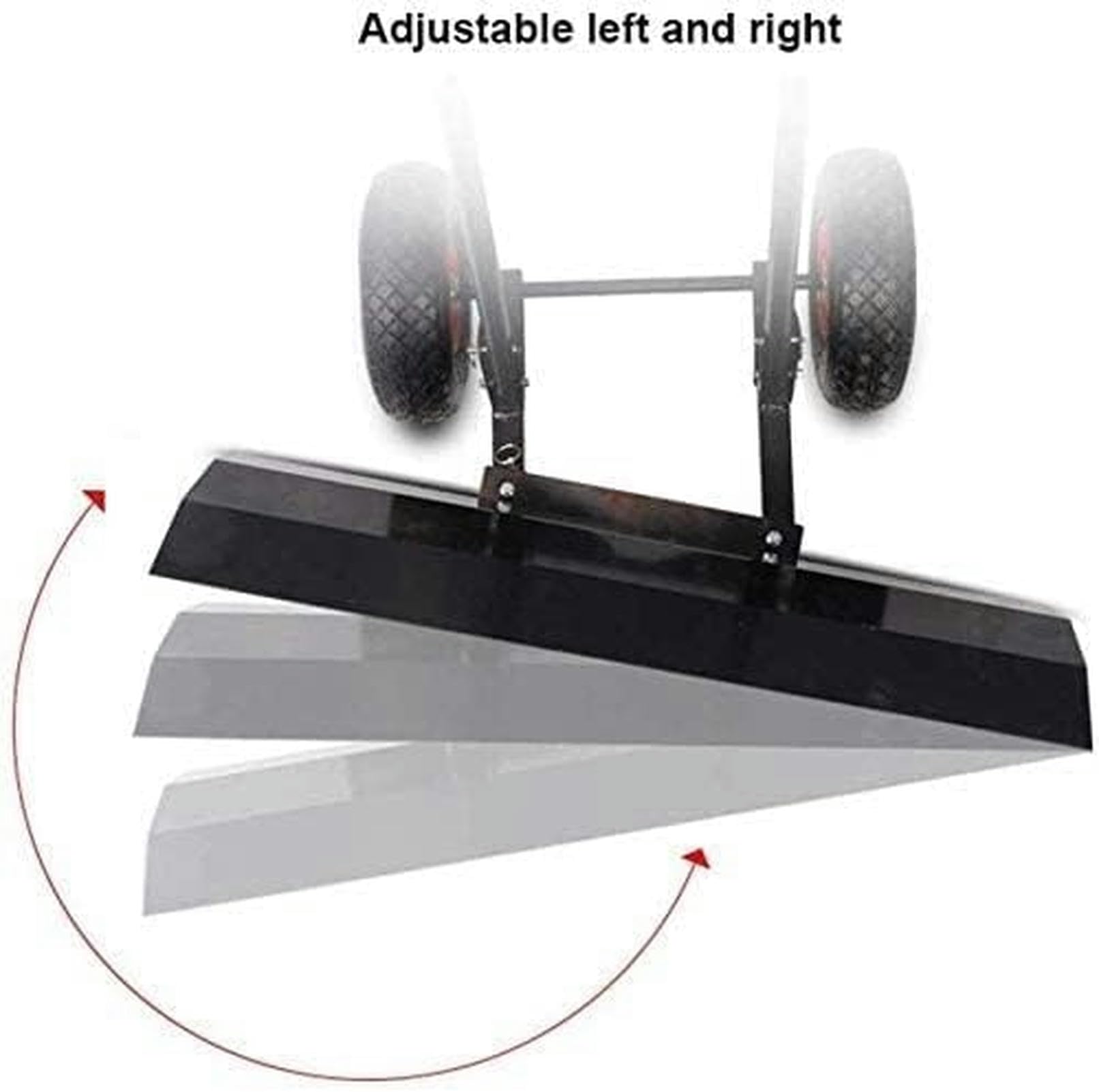 Schneeschaufel mit Rädern, robuster, rollender, verstellbarer Schneeschieber mit 6-Zoll-Polypropylenrädern und verstellbarem Aluminiumgriff, Schneepflug geeignet zum Schneeräumen auf Einfahrten oder