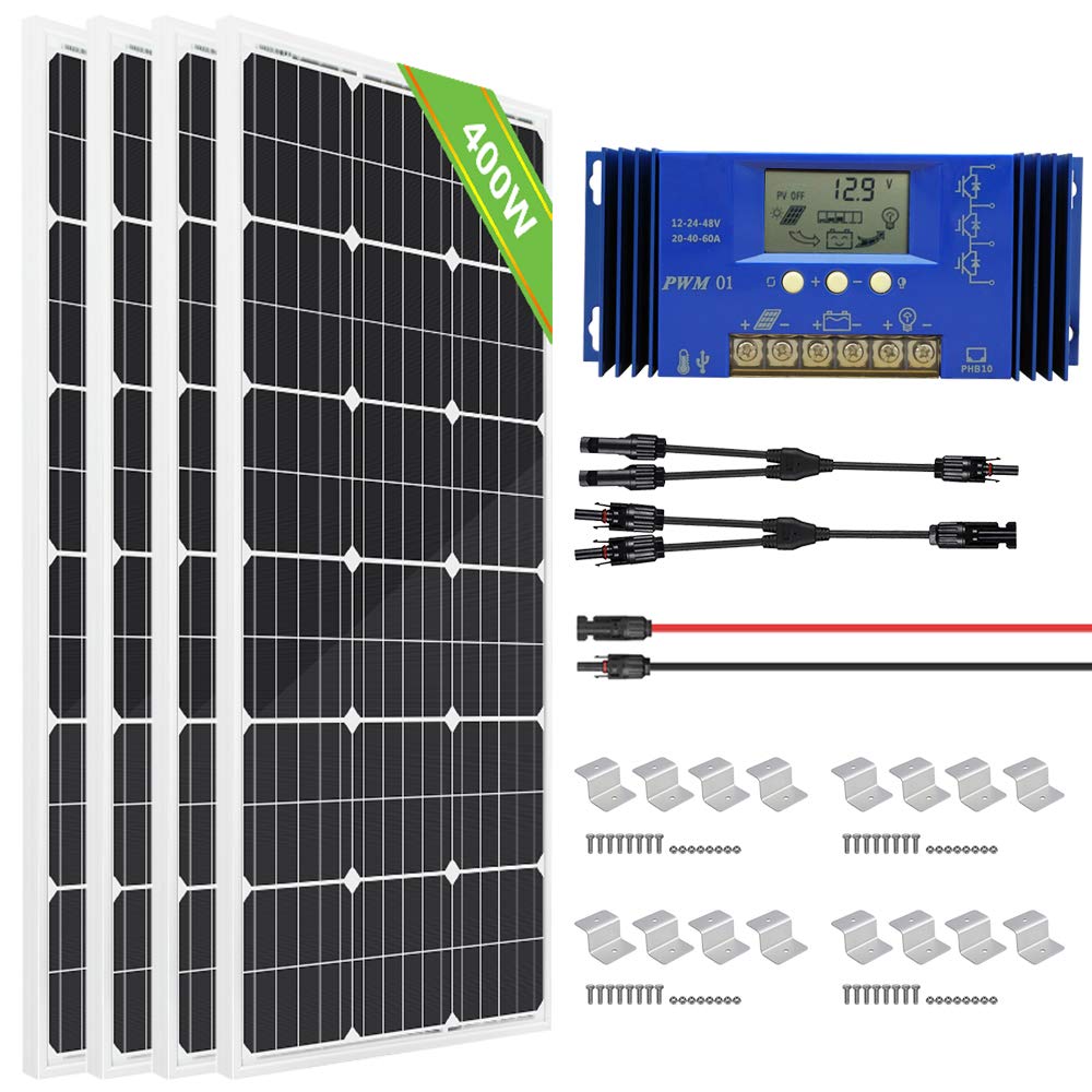 Buy ECOWORTHY 400 Watt Monocrystalline Solar Panel Kit with 60A LCD