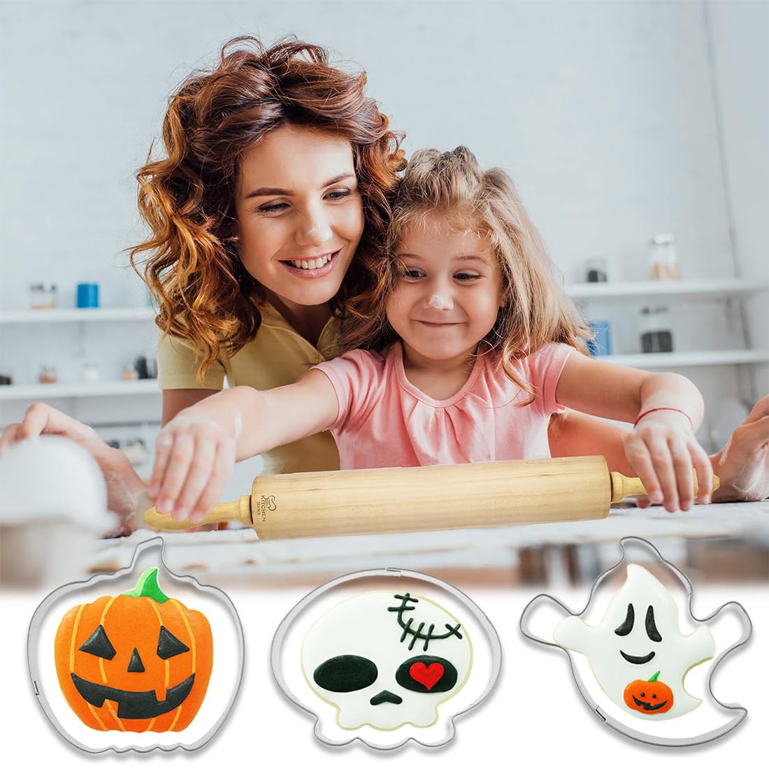 Set 9 Formine Per Biscotti Di Halloween In Acciaio Inox – Forme Di Fantasma, Zucca, Pipistrello, Gatto, Strega, Ragno, Teschio, Pan Di Zenzero E Caramella