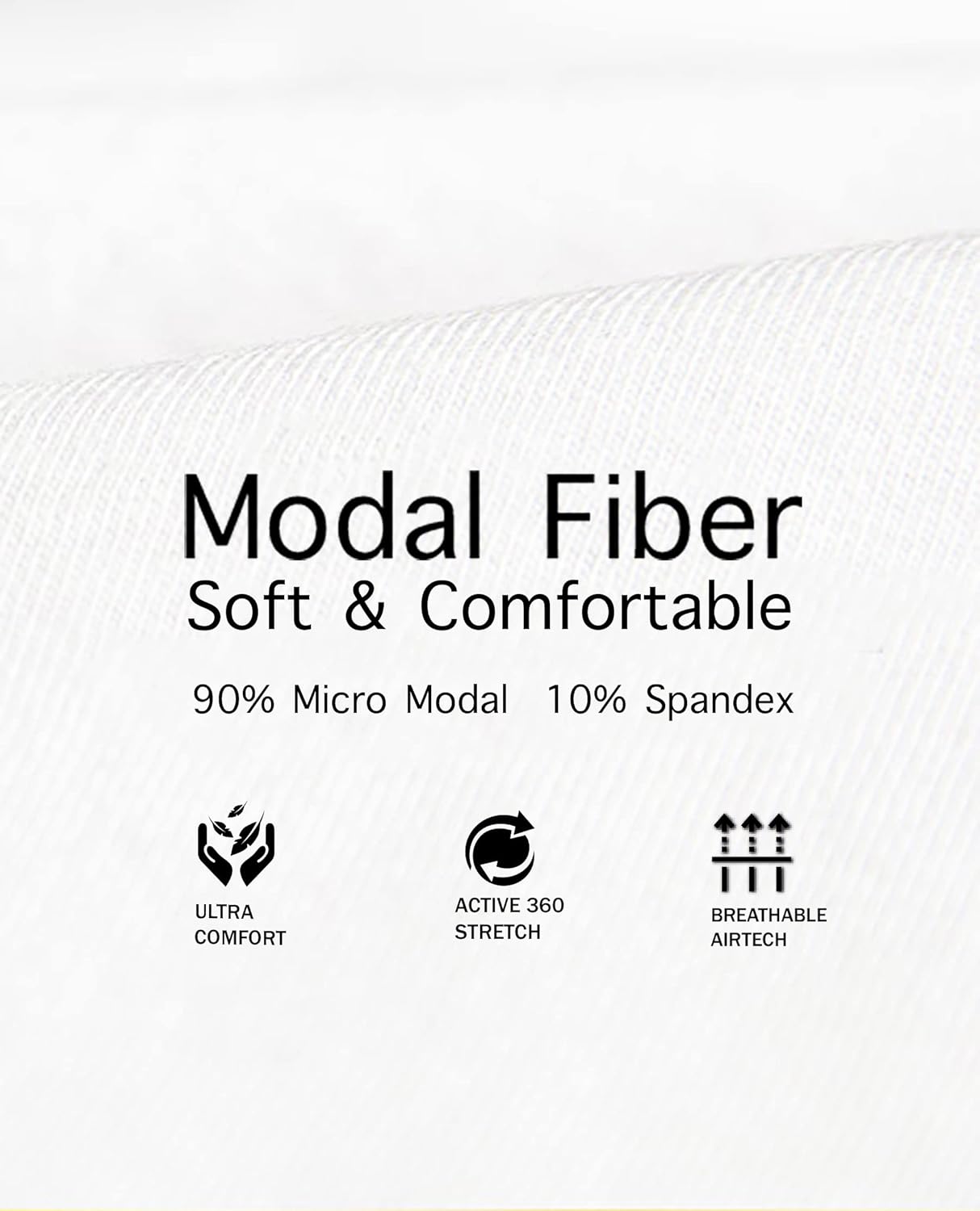 Body Glove Mens 3 Pack Micro Modal T Shirts, Cool Plain Undershirts and Gym Tshirts, Multipack White Tees - Image 8