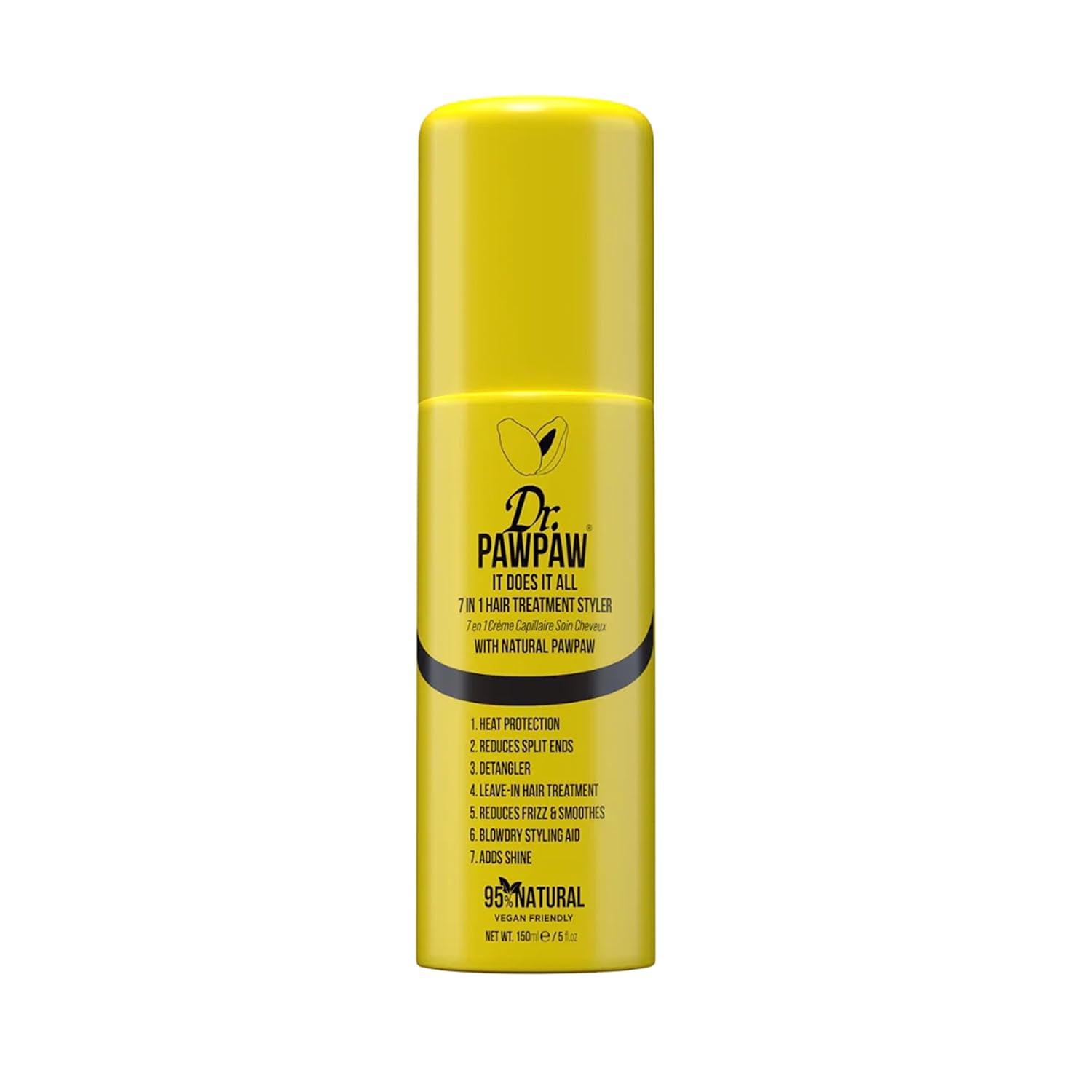 Dr. PawPaw It Does It All 7 In 1 Hair Treatment Styler – Cruelty-Free Heat Protection Spray for Hair – Ideal Heat Spray Protection for Hair – 5 oz Dr. PawPaw It Does It All 7 In 1 Hair Treatment Styler – Cruelty-Free Heat Protection Spray for Hair – Ideal Heat Spray Protection for Hair – 5 oz