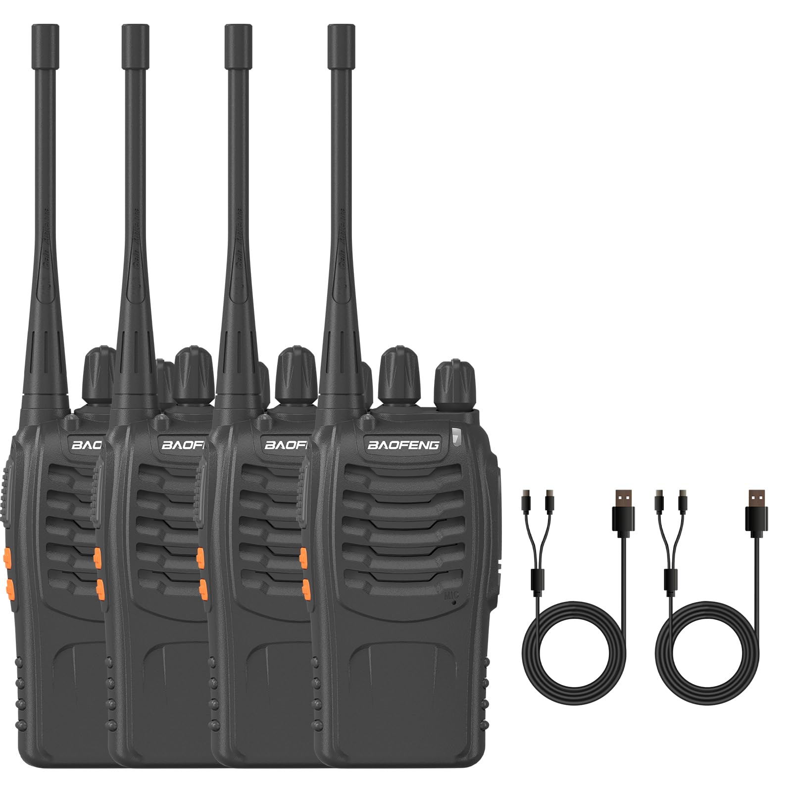 Amazon.com: 4 Pack BAOFENG BF-888S Walkie Talkie Type-c Charging