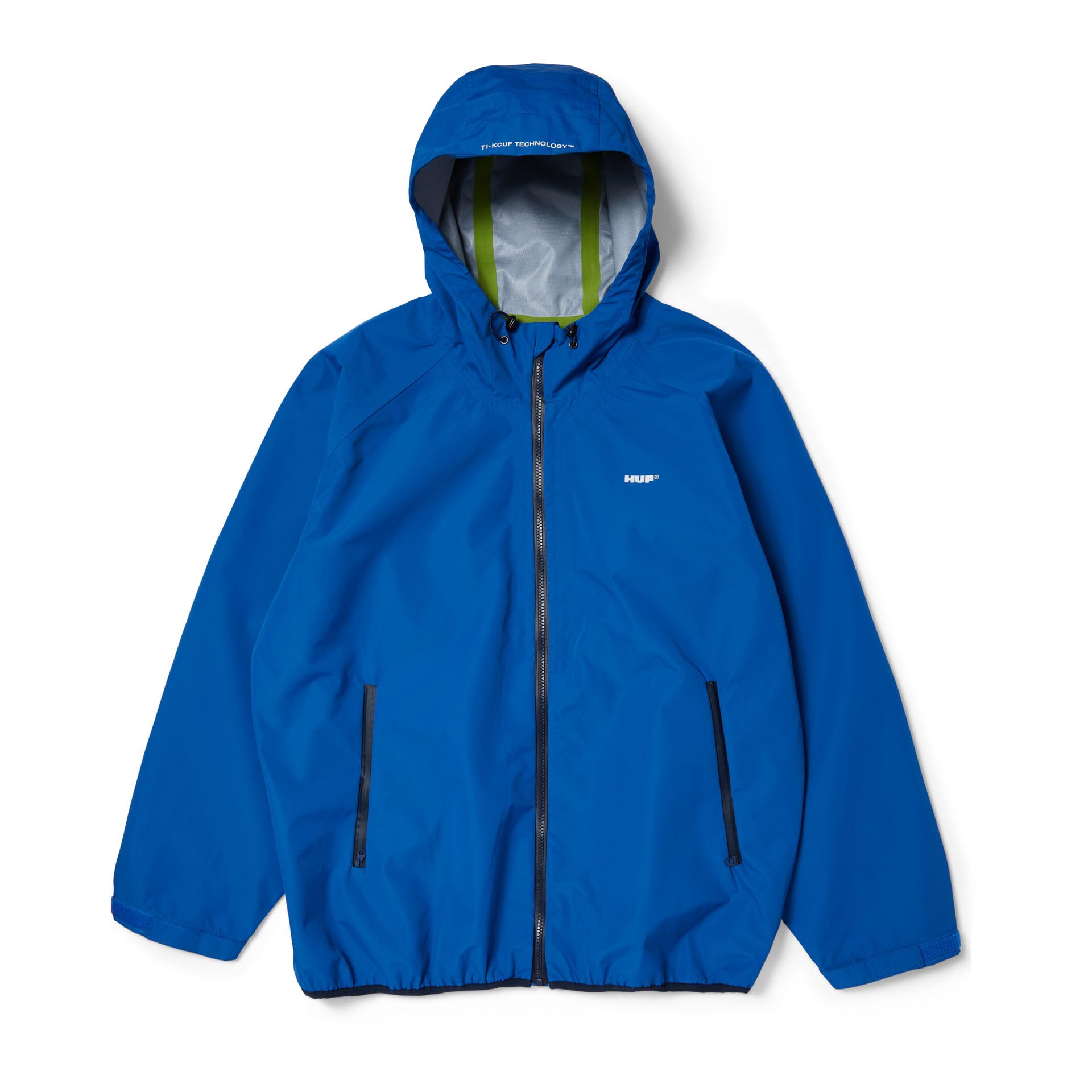 HUF Rainier Shell Jacket – Water and Wind Resistant Windbreaker for Men, Built for the Elements, Large (Cobalt Blue)