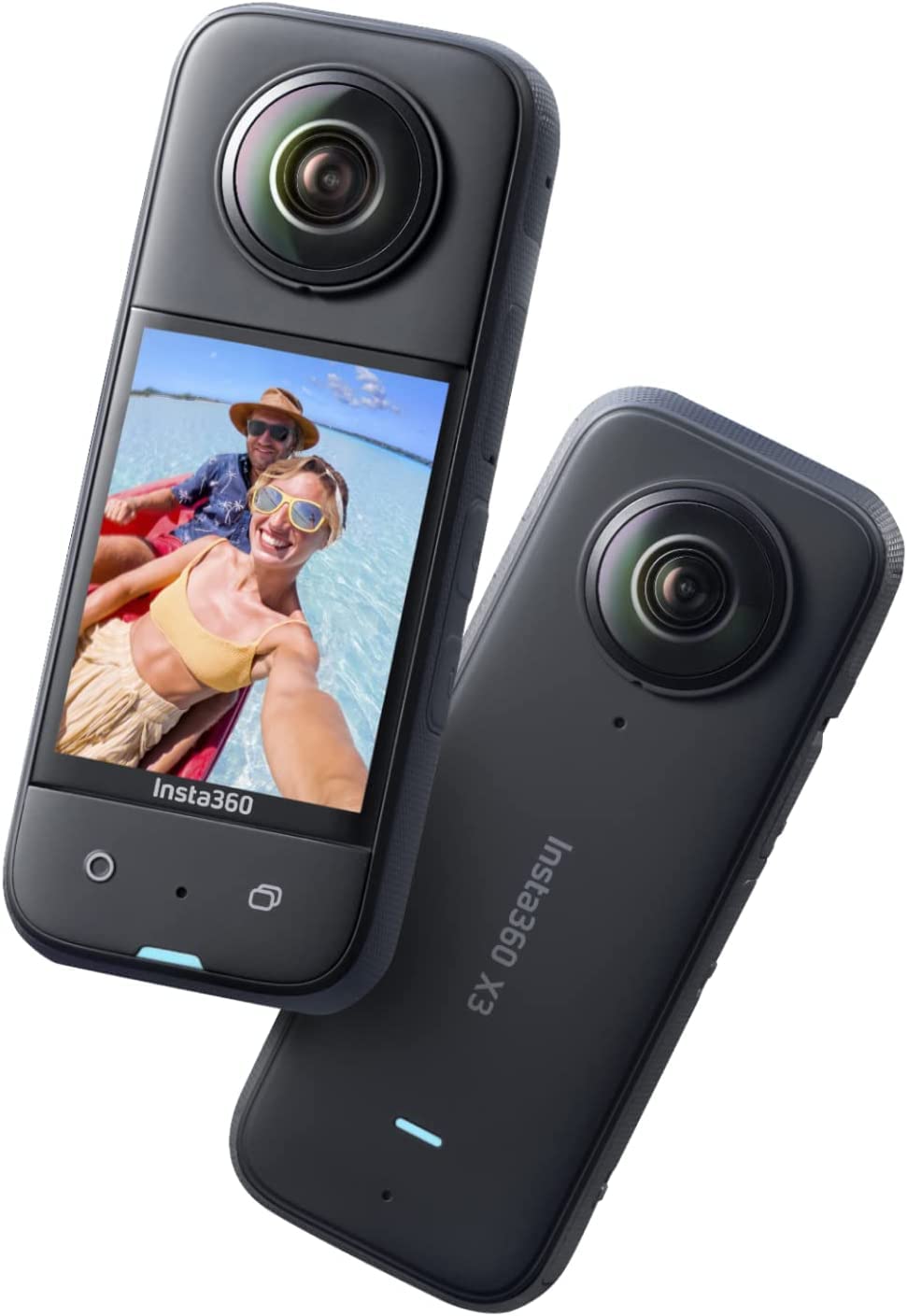 Insta360 X3 Waterproof 360 Action Camera, 1/2" 48MP Sensor, 5.7K 360 Active HDR Video 72MP 360 Photo, 4K Single-Lens, 60fps Me Mode, Stabilization, 2.29" Touchscreen, AI Editing, Live Stream Standalone