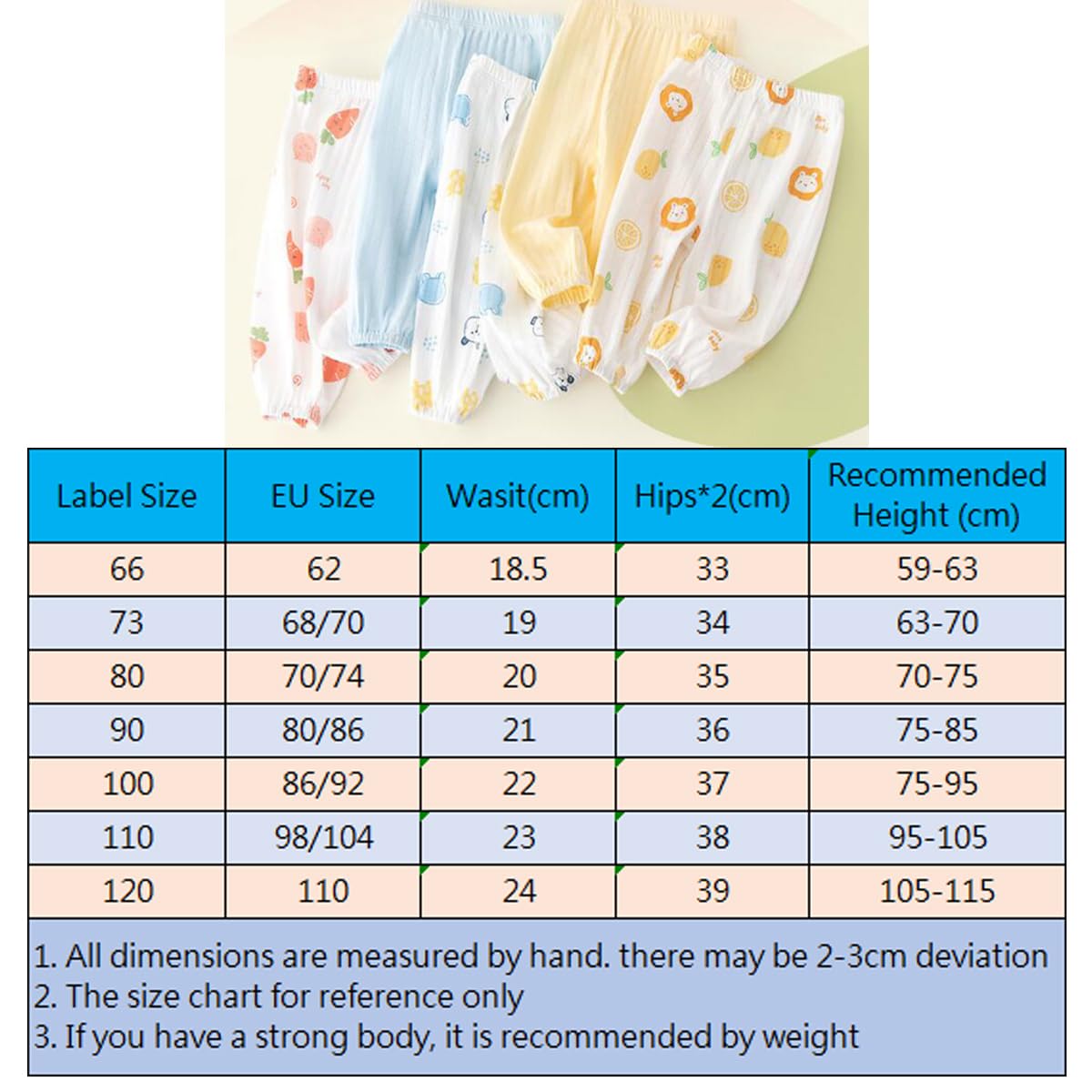 Lot de 4 Pantalons légers Bébé Fille Garçon 3-6-12-24 Mois Pantalon De Survêtement Harem Pantalon Décontracté élastique Pantalon de Jogging d'été pour Enfant 2-5 Ans, 59-115cm