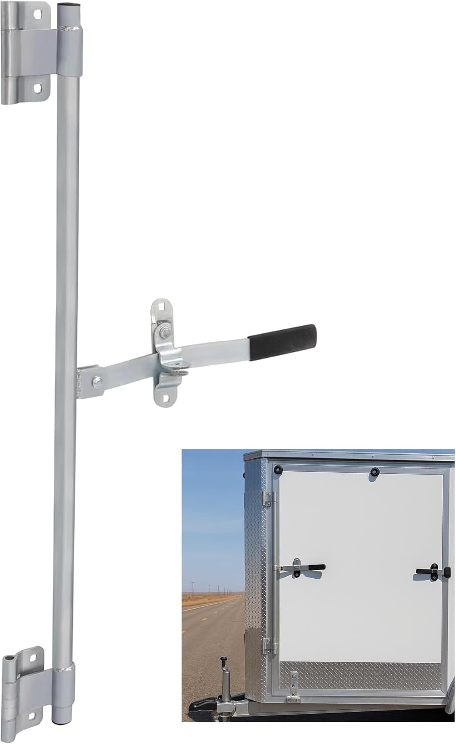 36" Trailer Cam Bar Lock with Hasp for Enclosed Trailers
