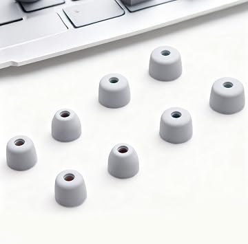 4 Pairs Earplugs for Sony WF-1000XM5/WF-1000XM4/WF-1000XM3/WF-C700N/WF-XB700/WF-C500 Silicone Earbuds Anti Slip Noise Reducing Sports Eartips in 4 Sizes (Grey)