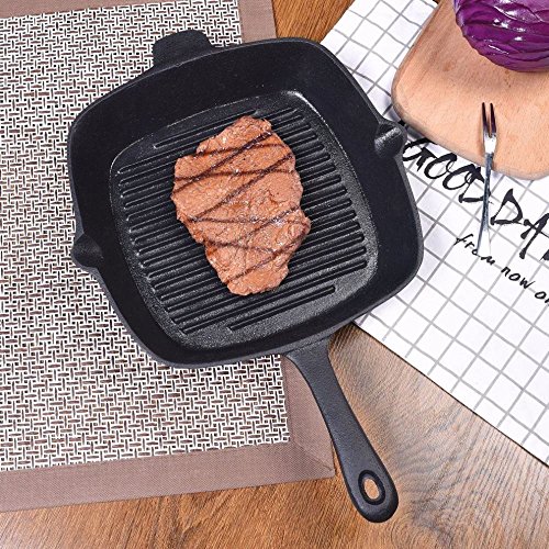 Sartén de filete antiadherente con base cuadrada profunda y espesada para sellado uniforme