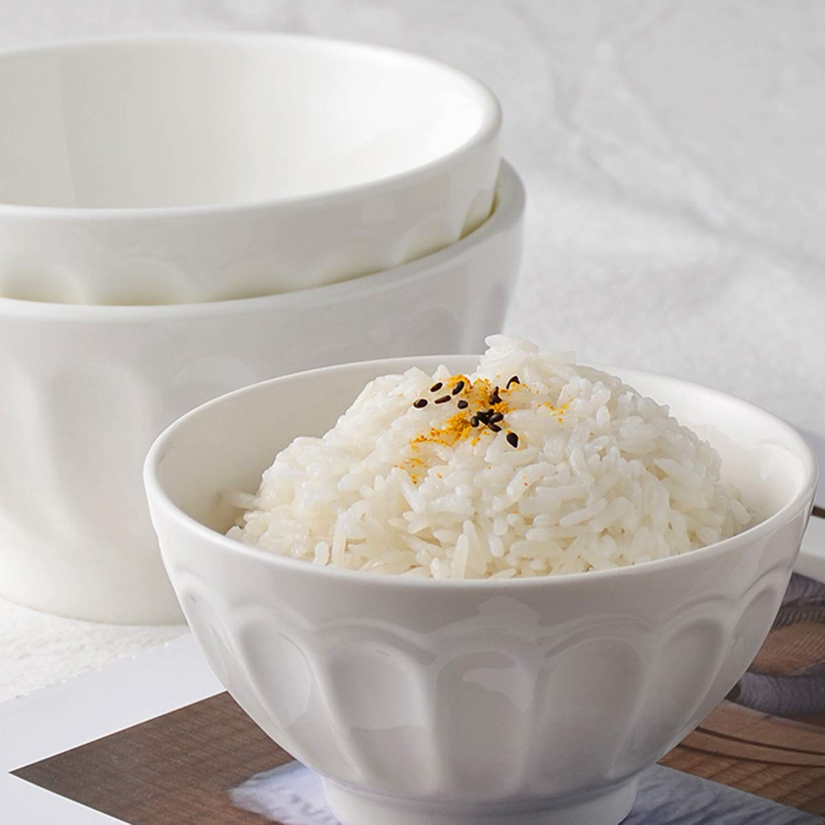 Amazon.com | Foraineam Set of 6 Pcs 18 Ounce Porcelain Cereal