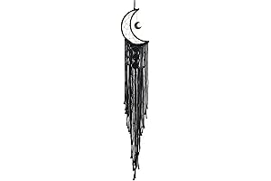 Moon Dream Catcher Wall Hanging - Black Exquisitely Crafted