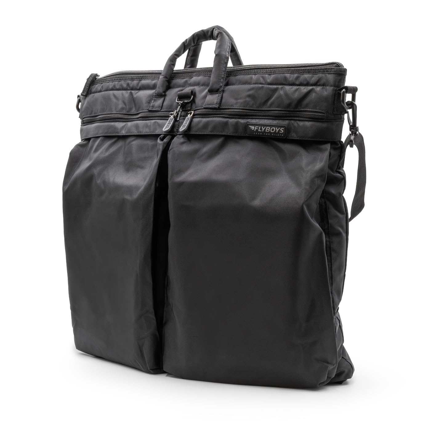 FlyBoys - Jumbo Helmet Bag - Ultra-Durable - Maximum Protection - Shock Absorption - Water Resistant - 7 Storage Pockets - Padded Handles - FOD Prevention - Black